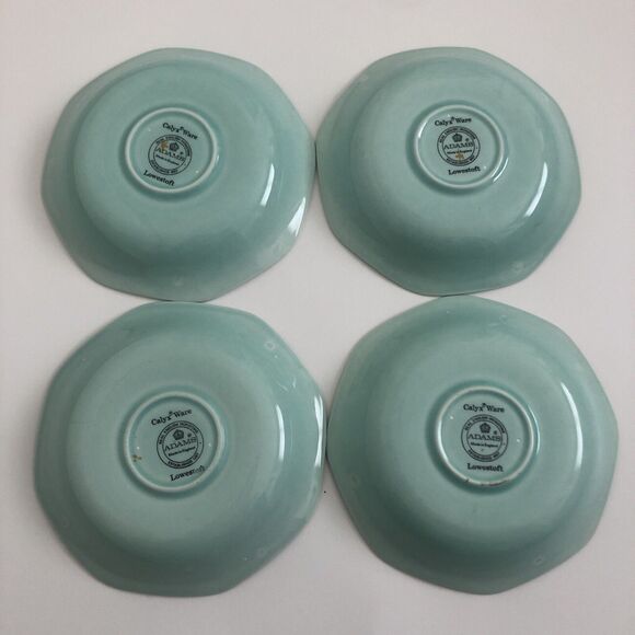 4 Adams Lowestoft Calyx Ware Lowestoft 6” Snack Saucer Plates EUC Vintage 1920s - Picture 5 of 10